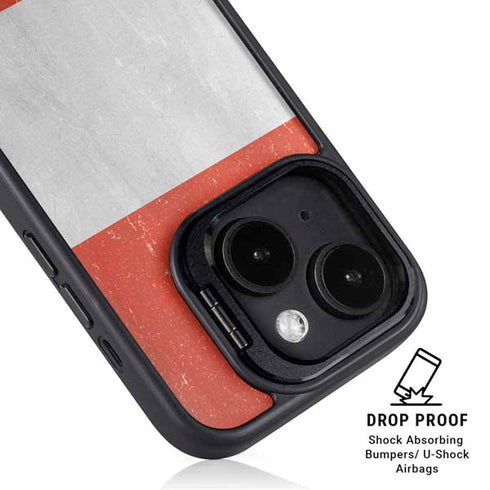 Distressed Austria Flag iPhone 14 Plus Kickstand Case